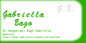 gabriella bago business card
